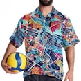 thumbnail image 4 of Atlas Men's Button Down Spread Collar Casual Printed Short Sleeve Summer Beach Unisex Shirts, 4 of 6