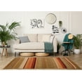 thumbnail image 2 of Linon Trio Area Rug Collection, Chocolate and Pumpkin, 5' x 7', 2 of 6