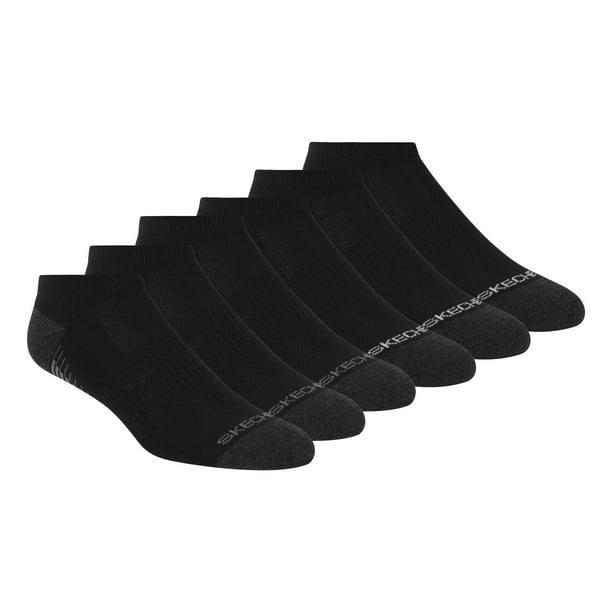 Calcetines para correr Skechers, 6 unidades, corte bajo, para mujer, color negro