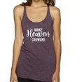 thumbnail image 1 of Wild Bobby Make Heaven Crowded Inspirational/Christian Women Tri-Blend Racerback Tank Top, Purple Vintage, Small, 1 of 1