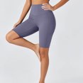 thumbnail image 6 of VBVC Women's High Waisted Yoga Shorts , Summer Stretchy Workout Leggings For Women , Ladies' Running Athletic Trousers with Pockets,Purple,S-2XL, 6 of 8
