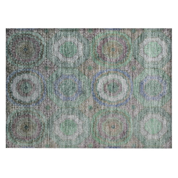 Dalyn Rugs Machine Washable Indoor/Outdoor Chantille ACN2049 Green 1'8" x 2'6" Rug