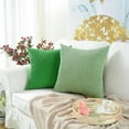 thumbnail image 2 of DADHOT Festive Christmas Pillow Covers - Soft Velvet Decorative Square Cushion Cases (20x20 Inches, Green), 2 of 5