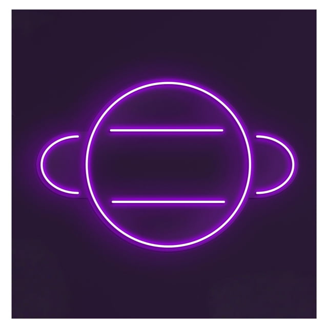 Letrero De Neón LED Planet Saturno Anillado, Luz Para Habitación Infantil, Espacio, Escaparate, , Entrada Comercial, 40cm