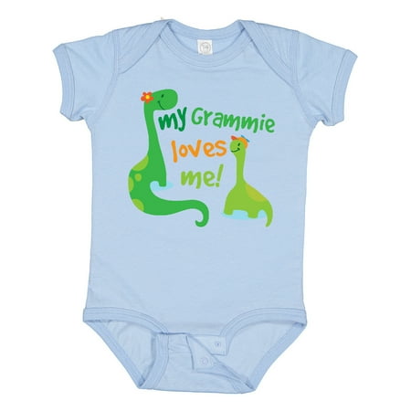 

Inktastic My Grammie Loves Me Grandson Dinosaur Gift Baby Boy Bodysuit