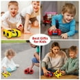 thumbnail image 5 of Shayson Car Toys For Boys Aged 2 3 4+, 2 Pack Monster Truck Toys 360 Rotating Cross-country Stunt Cars, 180Â° Flip Pull Back Friction Powered Toddler Car Toys Set (Red+Yellow), 5 of 7