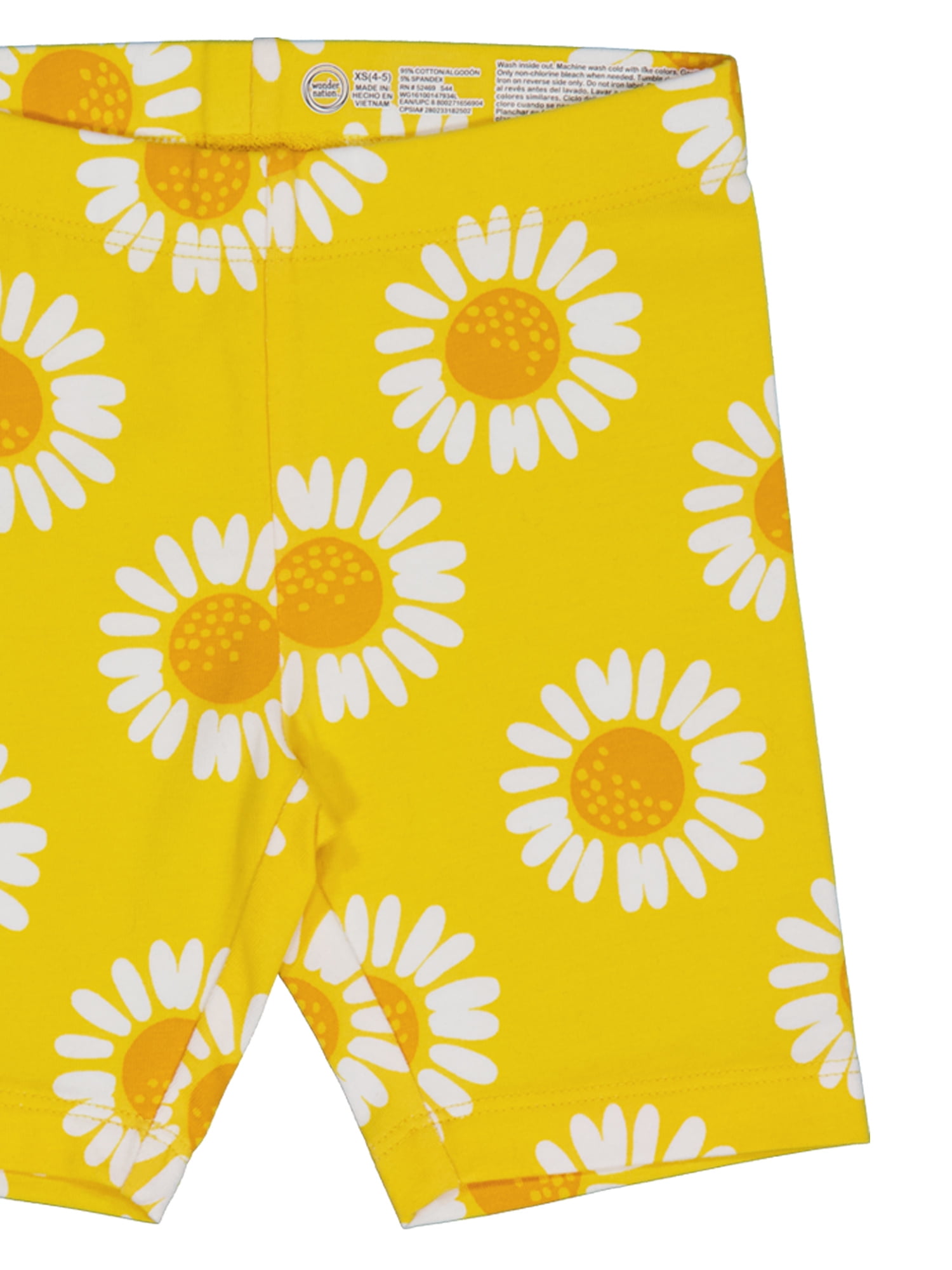 Wonder Nation Girls Bike Shorts, 2-Pack, Sizes 4-18 & Plus