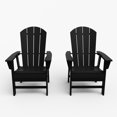 thumbnail image 2 of WestinTrends Malibu Adirondack Patio Dining Chairs, All-Weather Poly Lumber, Ergonomic Seat, 330-lb Capacity (Set of Two), Black, 2 of 11