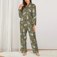 thumbnail image 2 of Lsque Halloween Mummy Gnome Pattern Long Sleeve Pajama Set for Women - Soft 2-Piece Sleepwear and Loungewear Set with Pockets, Comfy Nightwear-Medium, 2 of 7