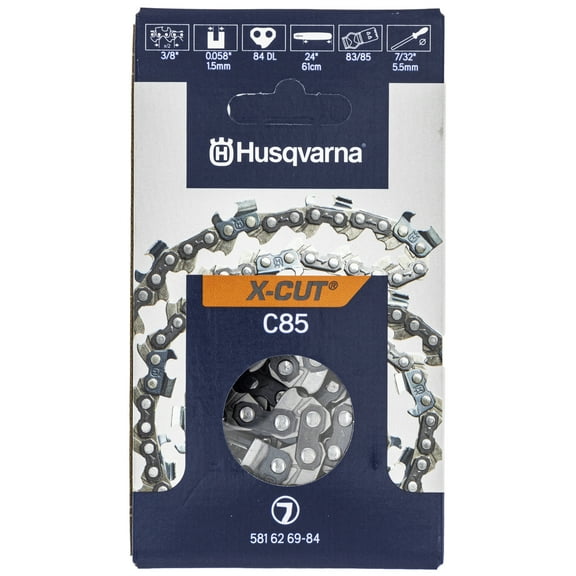 Husqvarna 581626984 84DL 3/8 Inch Pitch 0.058 Gauge 24 Inch X Cut Chainsaw Chain