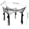 thumbnail image 2 of 2 Piezas Negro Colgante 4 de Esquina Cama Dosel Drapeado Malla Fina, 2 of 9