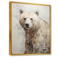 thumbnail image 2 of Designart "Minimalist Icy Bear I" Animals Bear Floater Framed Canvas Art Print, 2 of 5