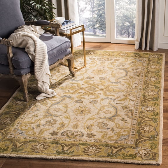 SAFAVIEH Anatolia Eliot Floral Area Rug, Ivory/Brown, 5' x 8'