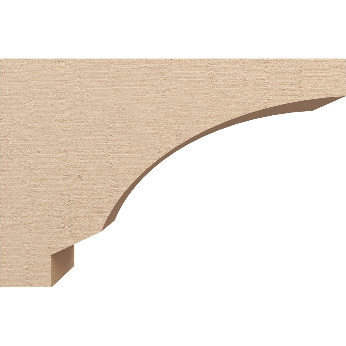 8"W x 24"D x 16"H Classic Moab Rough Cedar Woodgrain TimberThane Corbel, Primed Tan