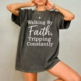 thumbnail image 5 of Walking by Faith Tripping Constantly Comfort Colors® Christian T-Shirt – Bible Verse Shirt for Men & Women, Subtle Religious Tee, 5 of 8