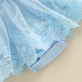 thumbnail image 6 of Riecok Newborn Infant Girl 1st Birthday Party Dress Princess Romper Soft Tulle 3D Flower Applique Ruffle Sleeve 0-18 Months Blue 12 M, 6 of 6