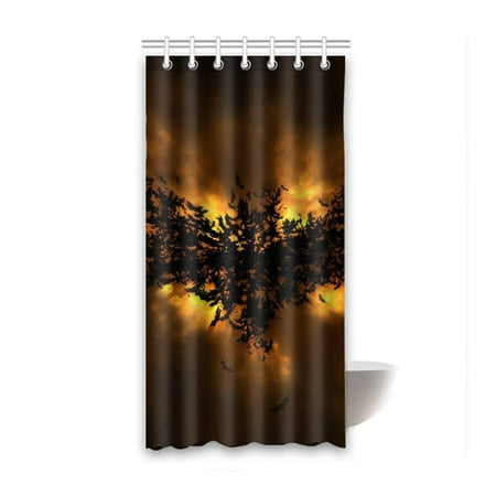 Artjia Bat Waterproof Polyester Bathroom Shower Curtain 36x72 Inches Departments