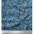 thumbnail image 1 of Soimoi Blue Silk Fabric Leopard & Wild Animal Skin Print Fabric by The Yard 42 Inch Wide, 1 of 3