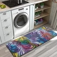 thumbnail image 3 of Colorful Tropical Leaf Pattern Kitchen Rug Mat,Kitchen Runner Rugs Non Skid Washable,Decorative Kitchen Floor Mats for Kitchen,Sink,Laundry,17"x47.2", 3 of 7