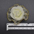 thumbnail image 3 of 20 piezas 4cm brillo flecos flores de espuma de seda DIY hecho a mano flores artificiales rosas cabezas para la decoración del tutú de la boda, 3 of 4