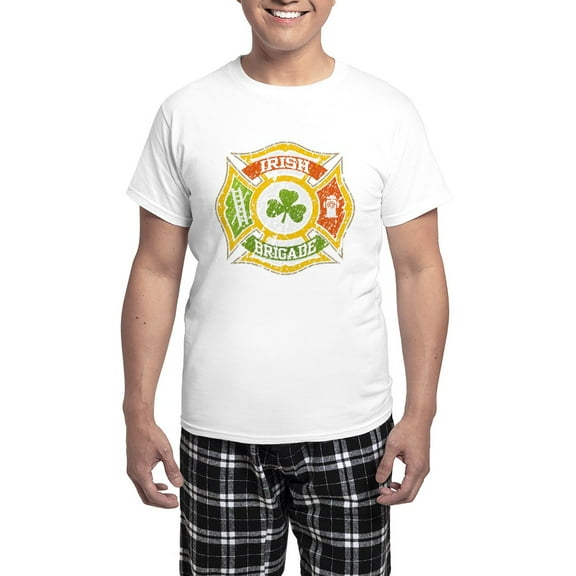 CafePress - Irish Brigade Men's Light Pajamas - Men's Light Loose Fit Cotton Pajama Set