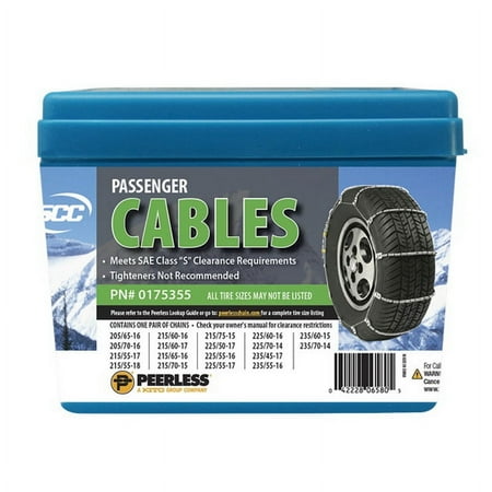 Peerless Chain Passenger Car Tire Cables PN0175355 Peerless Chain Passenger Car Tire Cables PN0175355
