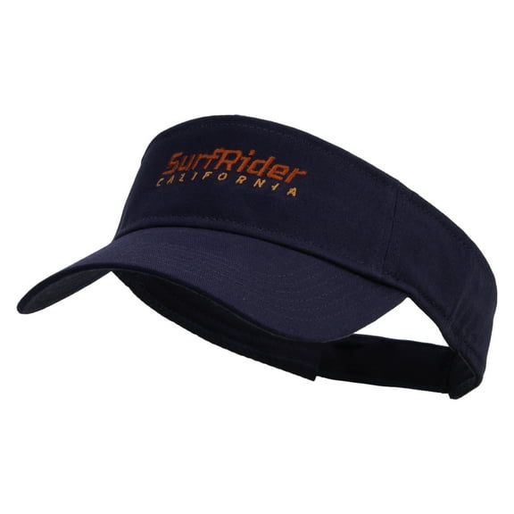 SurfRider California Embroidered Cotton Twill Sun Visor - Navy OSFM