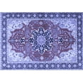 thumbnail image 1 of Ahgly Company Indoor Rectangle Medallion Blue Traditional Area Rugs, 2' x 5', 1 of 4