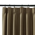 thumbnail image 3 of TWOPAGES Pinch Pleated Drape Blackout Thermal Insulated Curtain for Bedroom, 1 Panel, 52"x84", Wheat, 3 of 6
