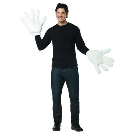 Jumbo White Cartoon Gloves Costume Accessory One Size Fits Most