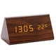 thumbnail image 1 of Despertador digital con pantalla de tiempo LED electrónica de madera, doble detección de temperatura y humedad, ideal para dormitorios, noche infantil. Zhivalor  OTTO-HJW-0205, 1 of 5