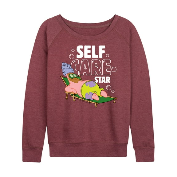 SpongeBob SquarePants - Self Care Star - Women's Lightweight French Terry Long Sleeve Shirt