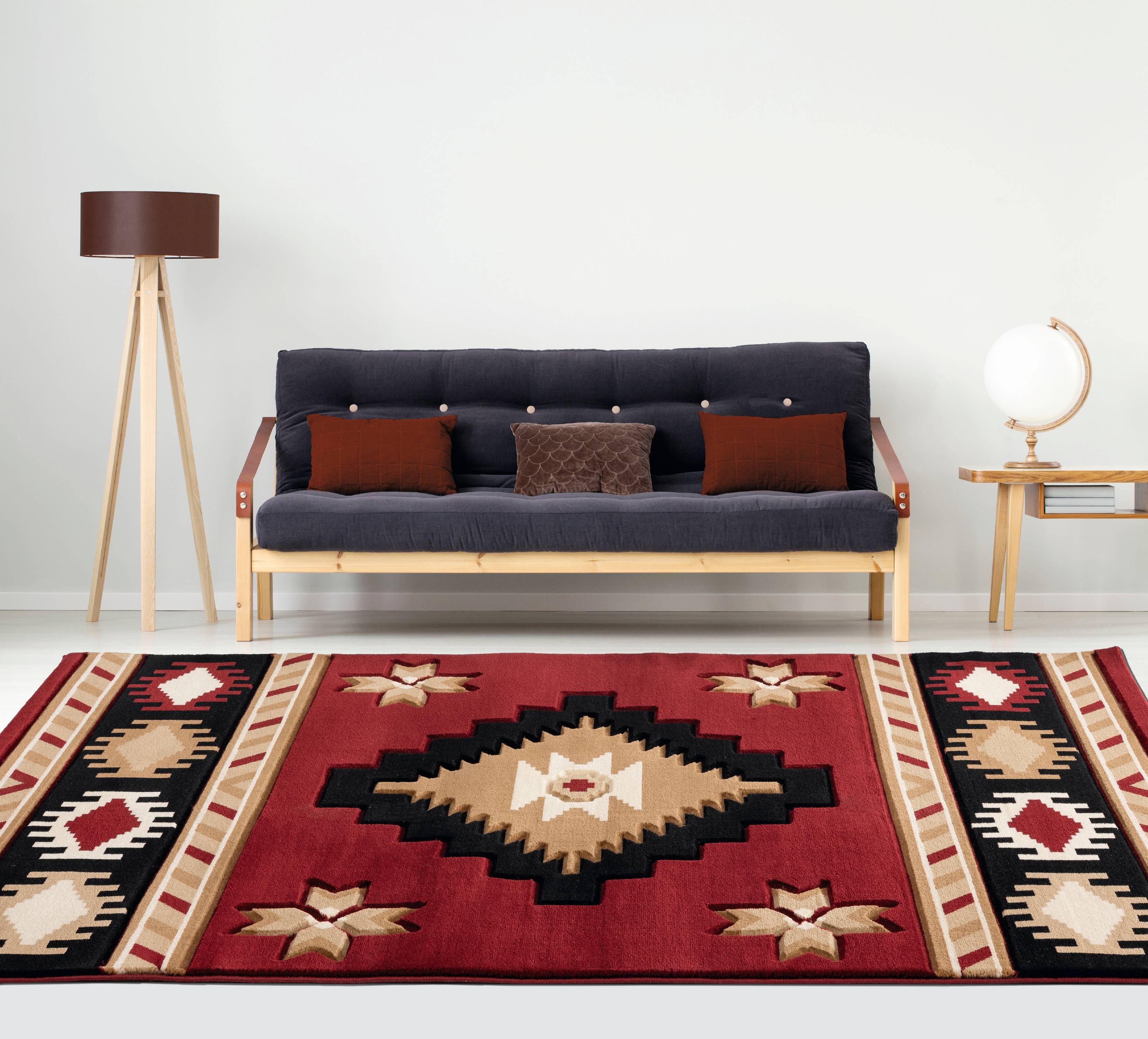 United Weavers Drachma Volos Southwestern Geometric Area Rug, Burgundy, 7'10" x 10'6"