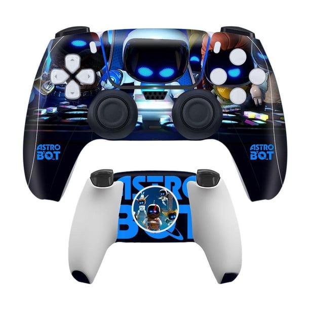 Pegatina para mando de PS5: diseño de robot pequeño, frontal y trasera, resistente al agua y a los arañazos, se adapta perfectamente a la PS5.