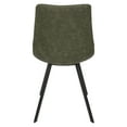thumbnail image 5 of LeisureMod Markley Leather Dining Chair With Metal Legs Set of 2 Olive Green, 5 of 7