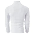 thumbnail image 5 of ZCFZJW Mens Shirts Casual Long Sleeve Solid Color Half Zip up Henley Shirts Trendy Regular Fit Comfy Pullover Sweatshirts with Multi-Pockets White XL, 5 of 9