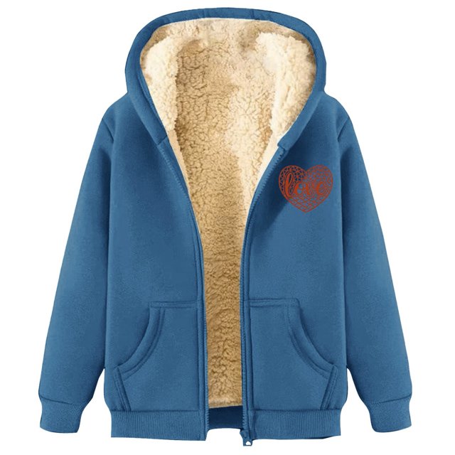 Veste à Capuche Zippée Chaude pour Femmes pour un Usage Quotidien Décontracté en Automne et Hiver