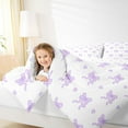 thumbnail image 4 of jejeloiu Cartoon Cute Bowknot Twin Comforter Sets,Girl Purple Bowknot Loves Bedding Set For Teens Reversible 2 Pieces, 4 of 8