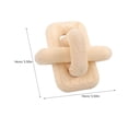 thumbnail image 4 of HIAKDOFT Beige Wooden Chain Link Decor for Coffee Table Rustic Home and Office Desktop Ornament, 4 of 5