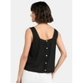 thumbnail image 3 of Time and Tru Women's Woven Tank Top, Sizes XS-XXXL, 3 of 5