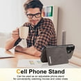 thumbnail image 2 of for iPhone 16 PU Leather Case with Card Holder, Flip Wallet Case for Men Women, Classic Durable Protective RFID Blocking Skin Friendly Stand Phone Case for iPhone 16, Gray, 2 of 8