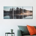 thumbnail image 2 of Misty Mountain Canvas Wall Art Print Green Forest Painting Wall Decor for Living Room Home Decoration Natural Landscape Gallery Wrapped Posters Prints Stretch Framed Ready to Hang - 12"x16"x3, 2 of 6