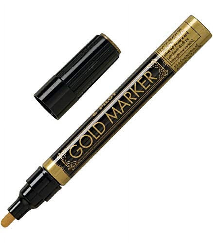 Pilot Gold Metallic Permanent Paint Markers, Medium Point, 10-PACK(41700)