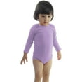 thumbnail image 5 of Couver Baby Cotton Longsleeve Onesie Infant Toddler Lap Shoulder Solid Color Bodysuit, Lavender, 18M, 5 of 7
