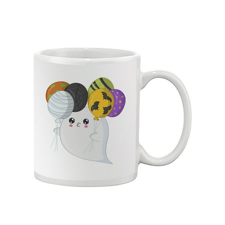 

Cute Ghost With Spooky Balloons Mug - Image by Shutterstock
