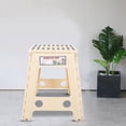 thumbnail image 3 of Portable Living Plastic Dots Folding Step Stool Anti slip Foldable Adults Chair(#10), 3 of 5