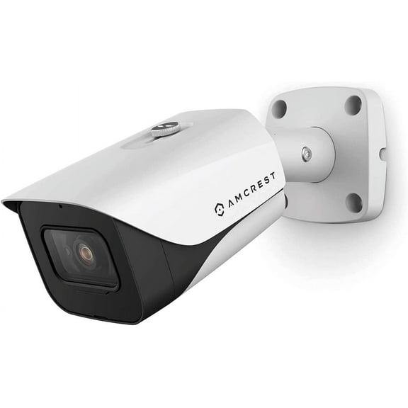 Pre-Owned Amcrest 4K Analog Outdoor Security Camera, Bullet 4K (8MP) @15fps, CCTV-Coax-BNC, 130ft Night Vision, IP67 Metal, White (Not an IP Camera) (DVR Required, Not Included) (AMC4KBC28-W) (Good)