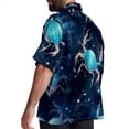 thumbnail image 3 of Cancer Constellation Men's Short Sleeve Beach Shirts, Casual Printed Button Down Poplin Shirt Summer., 3 of 6