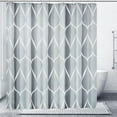 thumbnail image 1 of Cortina de ducha, diseño impermeable, juego de cortinas de ducha para baño, ancho 71 x alto 71, con 12 ganchos, tela gris, 1 of 4