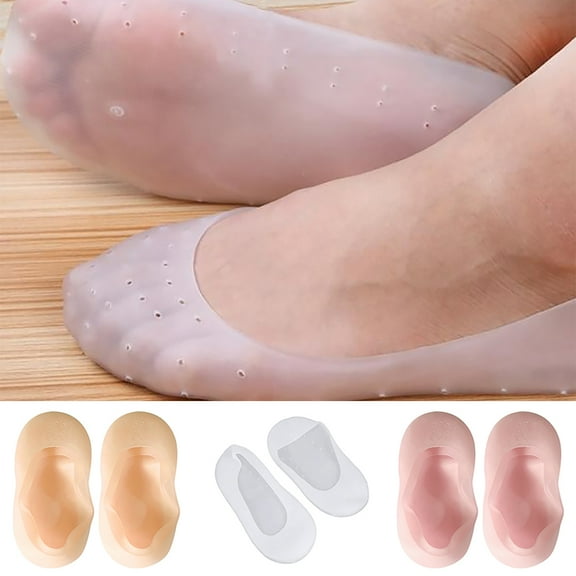 shenmeida Silicone Socks Socks Silicone Gel Heel Socks Anti Slip Silicone Socks for Women Men Dry Cracking Skin